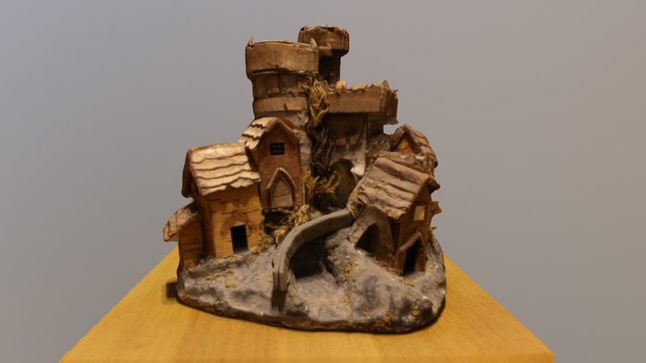 Tiny Wooden Model Houses 3D Model