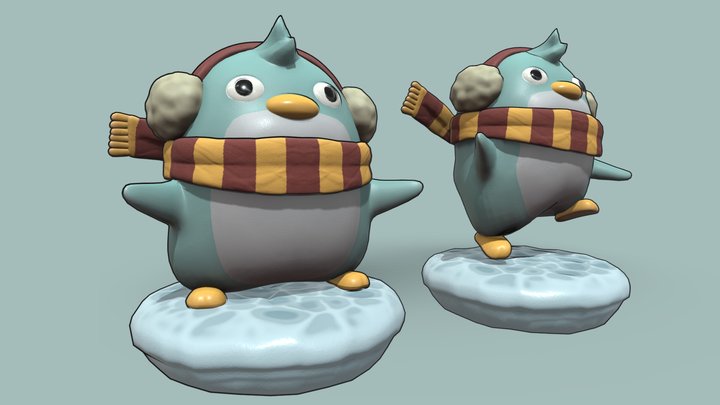 Maniani Penguin Cute Character Workshop 3D Model
