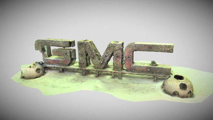 GMC Logo - GMC reef Qatar 3D Model