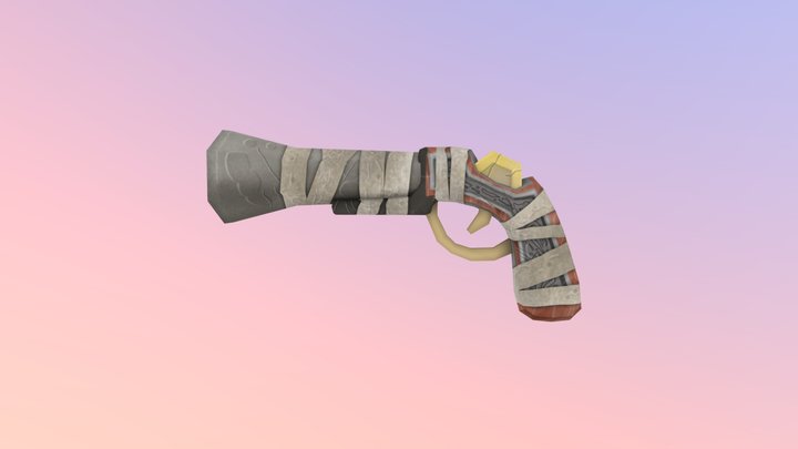 Low-poly Flintlock Pistol 3D Model