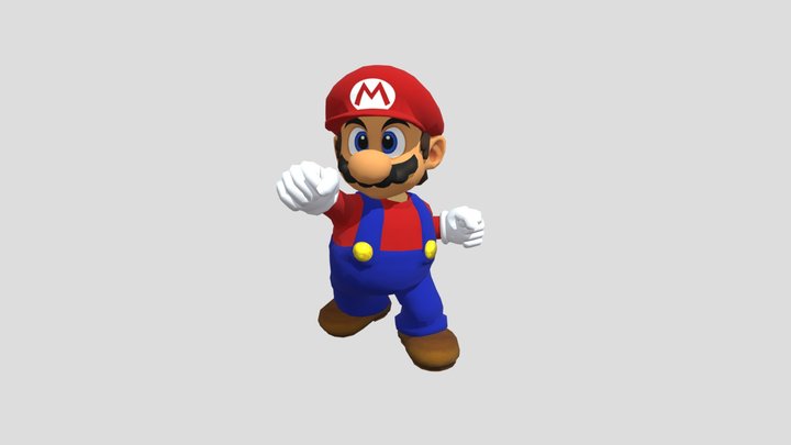 GameCube - Super Smash Bros Melee - Mario Trophy 3D Model
