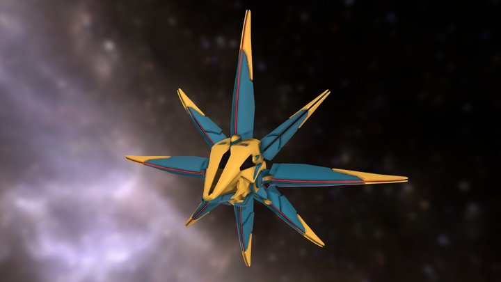 Guardians of the Galaxy Starblaster spaceship 3D Model