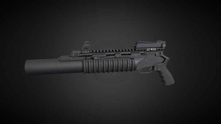 M203 Grenade Launcher 3D Model