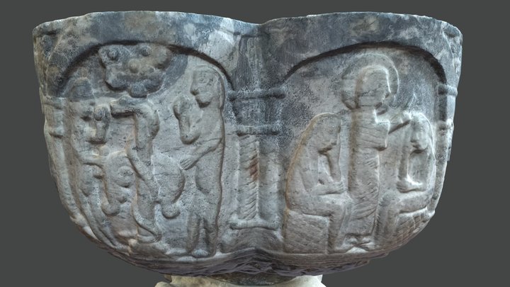 Östra Eneby baptismal font (Majestatis) 3D Model
