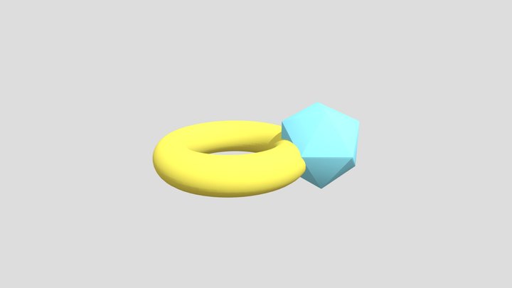 Diamond ring 3D Model