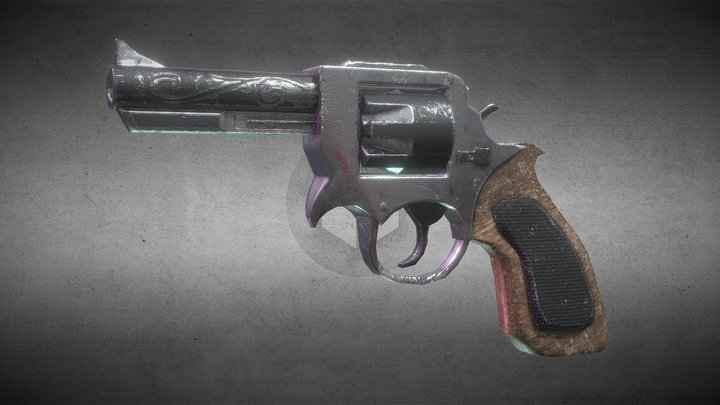 Vintage Revolver Concept 3D Model