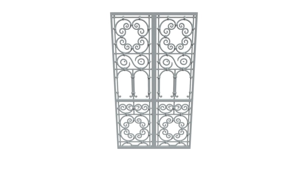 Twin Scrollwork Iron Gates