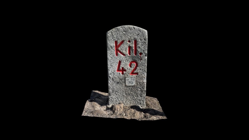 Milestone Oberalppass Km 42 von Altdorf
