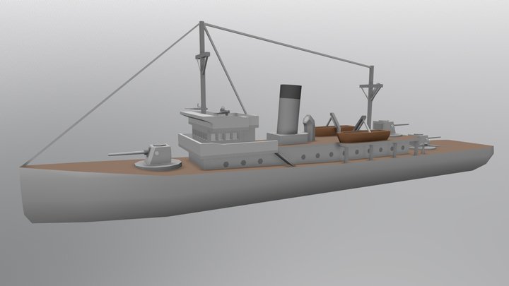 Uusimaa Gunboat 3D Model