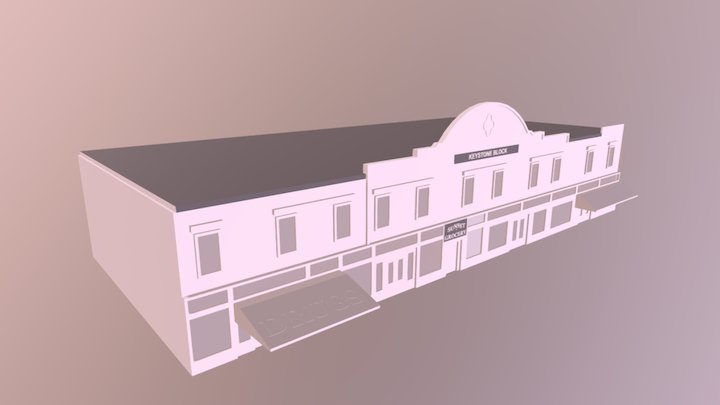 Mill Valley 1920 - Keystone Block Building 3D Model