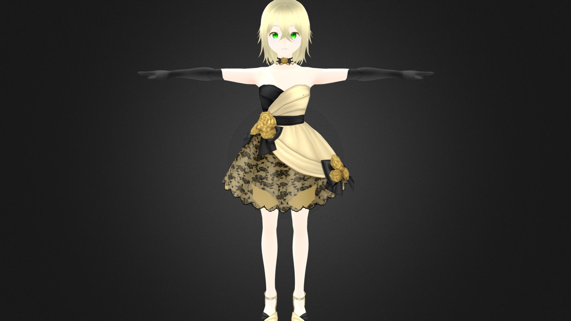 Princess Anime Girl - Fully Rigged 3D Model - Download Free 3D model by ...