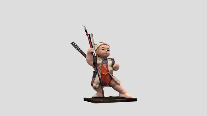 Japanese Boy Warrior Ningyo 3D Model