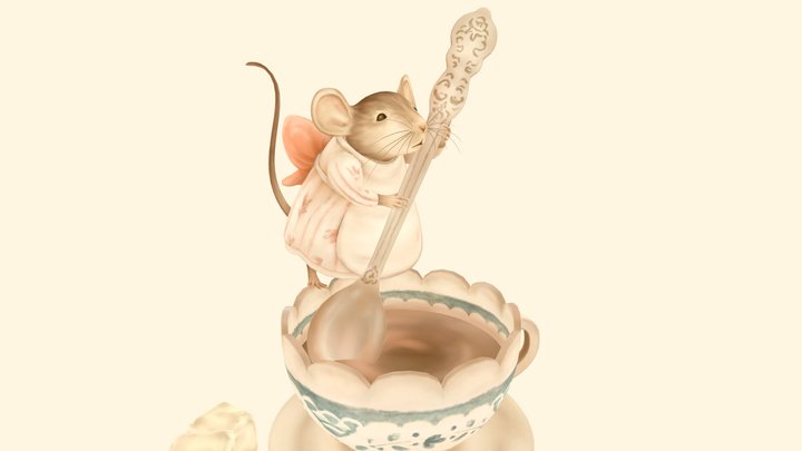 Mouse Tea Time 3D Model