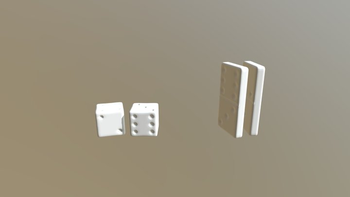Dice & Dominoes 3D Model