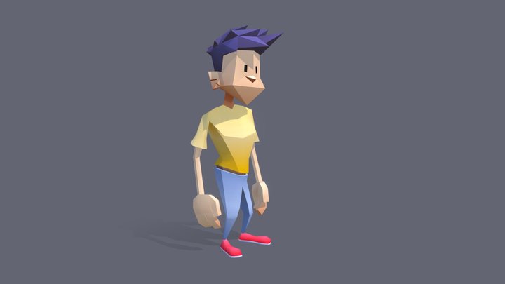 FRED: Mobile game character ready 3D Model