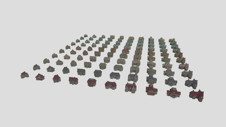 Gothic House Asset Pack 3D Model