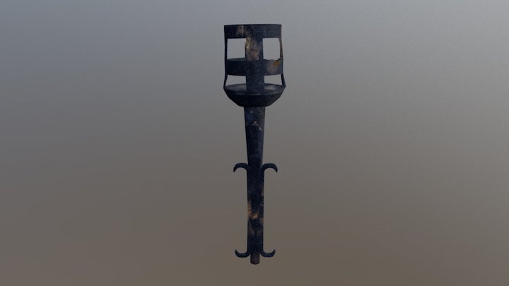 Weathered Torch Prop 3D Model