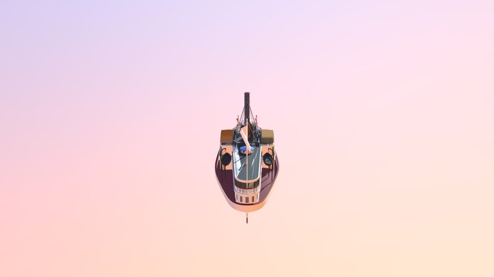 River Queen Steamship 3D Model