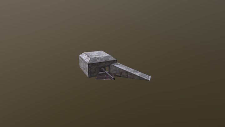 Anti Tank Bunker 10.5 cm sK 18 3D Model