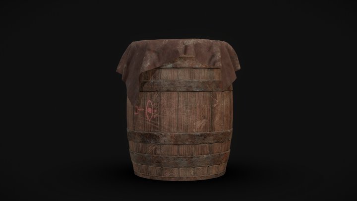 Barrel Asset 3D Model