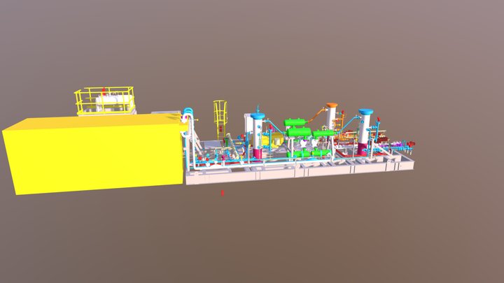 3D MODEL RECYCLE GAS COMPRESSOR 3D Model