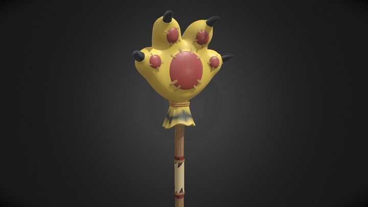 Monster Hunter Pet weapon cat paw 3D Model