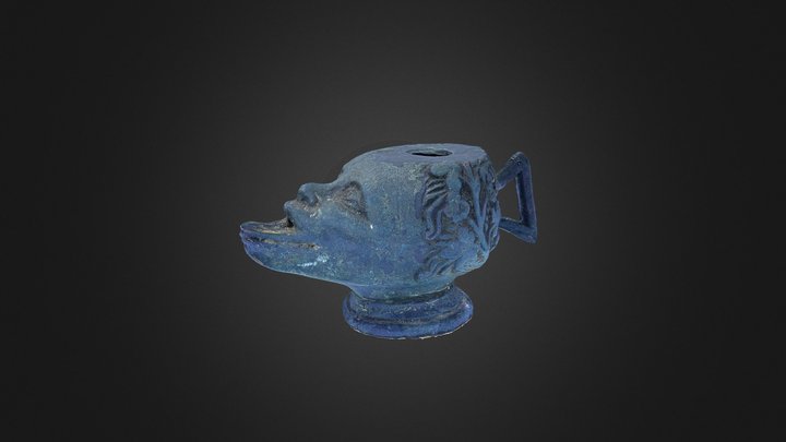 Opaiț de bronz cu cap de negru de la Potaissa 3D Model