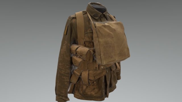 Private George James Giles - Tunic and Webbing 3D Model