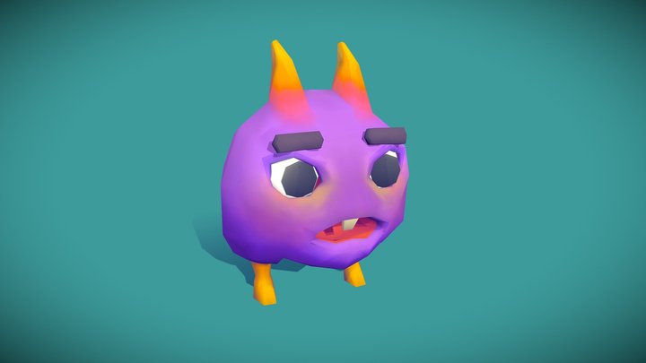 Small Creature - Red Onion 3D Model