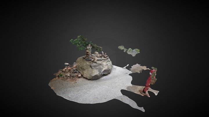 Spiritual Rock Walking Path Simplified 3d Mesh 3D Model