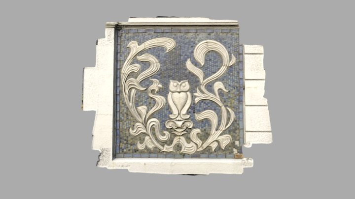 Owl on Oriental Pde 3D Model