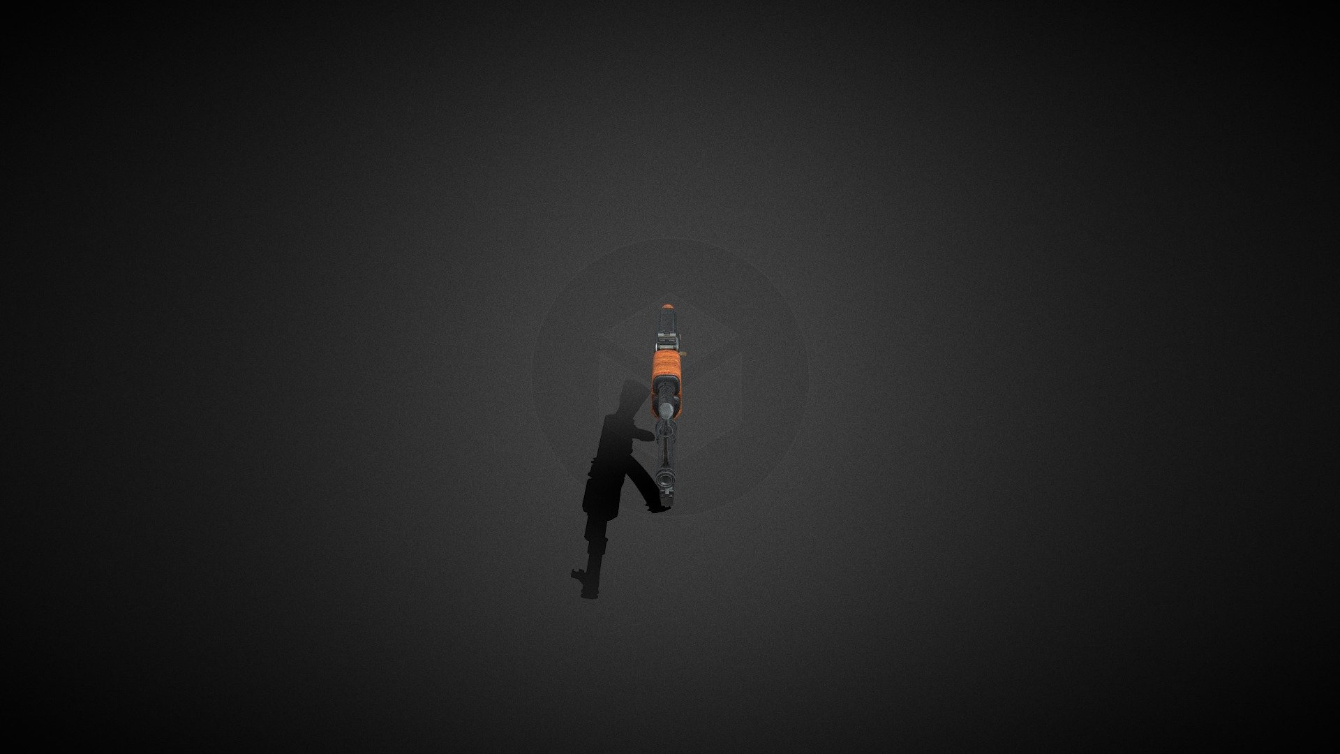 AK-47 Assault Riffle. Weapon. Free 3D Model