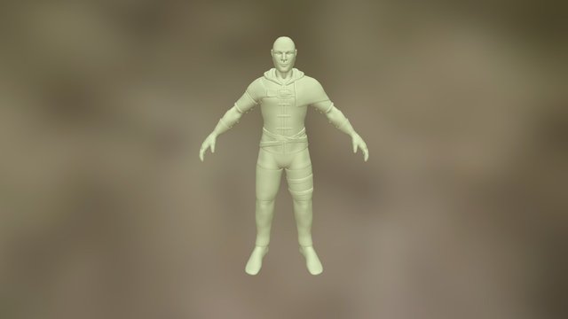 Human Male - Leather Armor Set - WiP 3D Model
