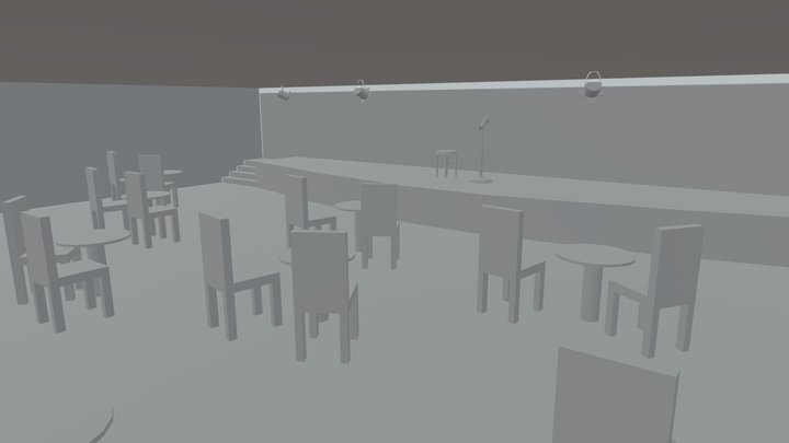 Comedy Club Interior 3D Model