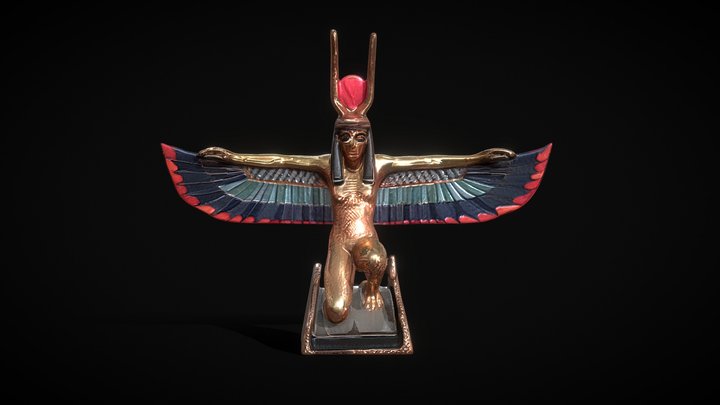 Egyptian winged statue