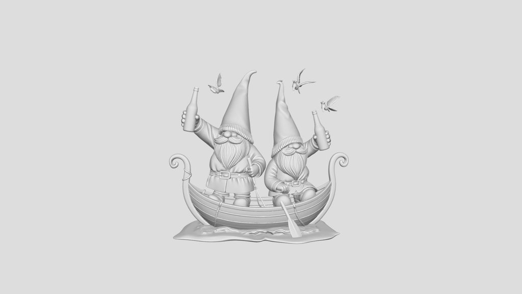 Funny Beer Drinking Gnomes