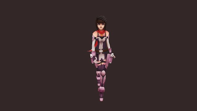 Lucile Walking Animation 3D Model