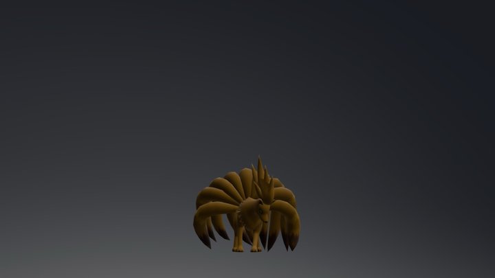 Golden Ninetales 3D Model
