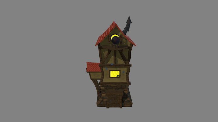 Stylised Medieval House 3D Model