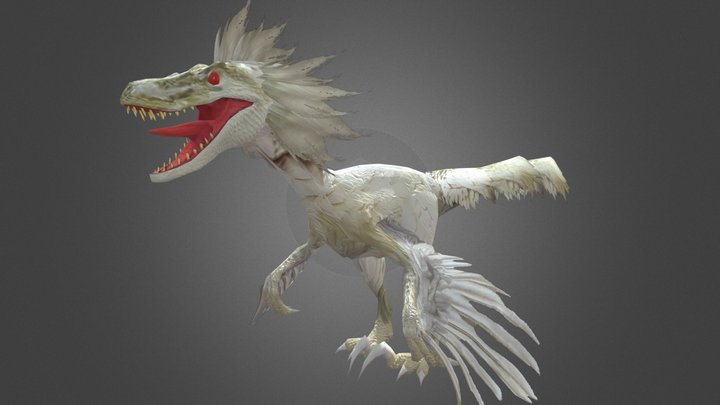 Dinosaur Hunting Albino Velociraptor – Free 3D Model STL