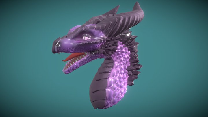 Amethyst Dragon 3D Model