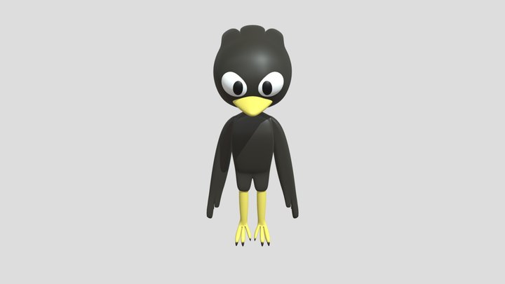 Anthro Crow 3D Model
