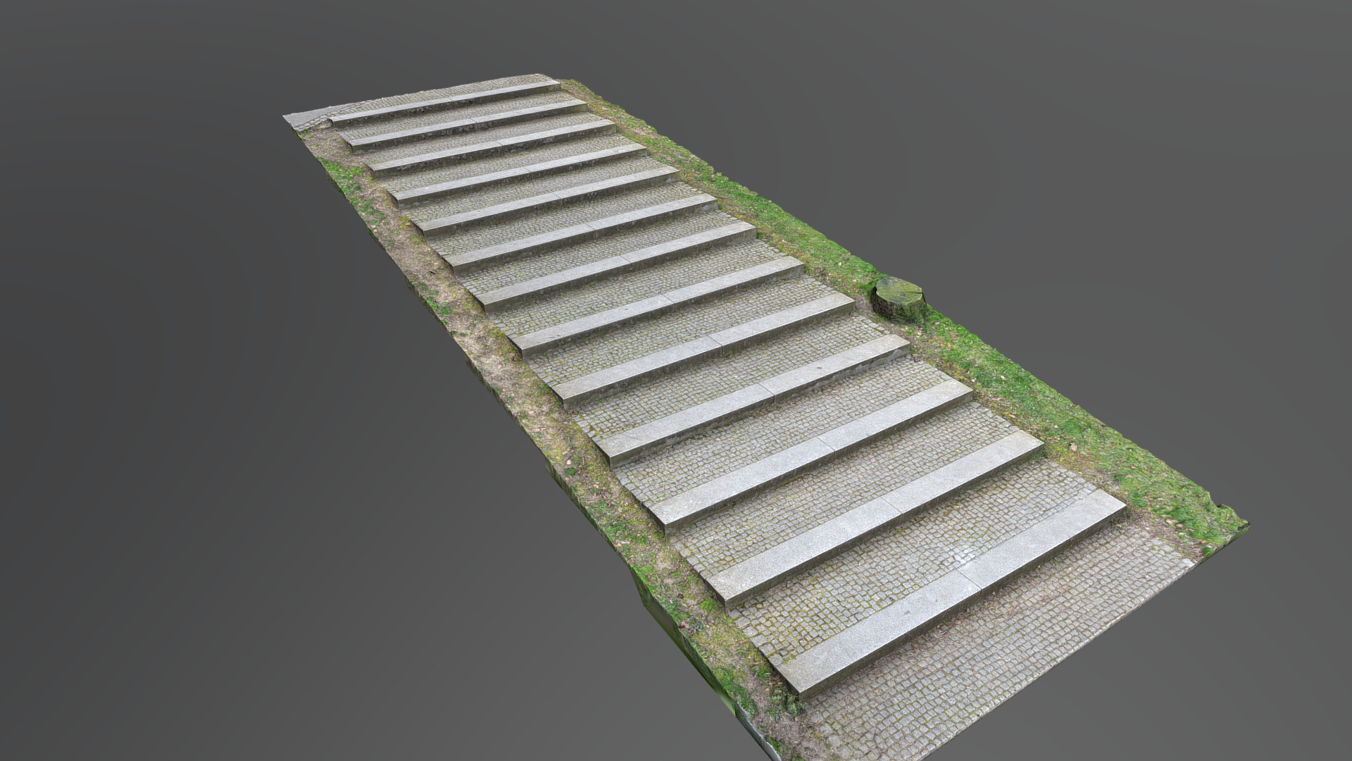 3D model Large stairs stairway in public park - This is a 3D model of the Large stairs stairway in public park. The 3D model is about a close-up of a staircase.