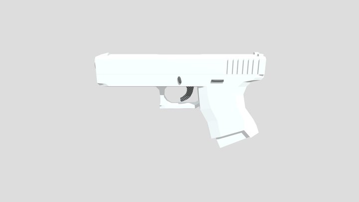 Low Poly Pistol 3D Model