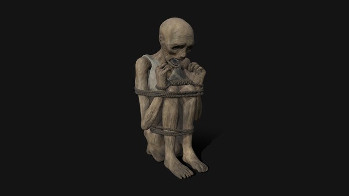 Mummified Corpse Tied Up 3D Model