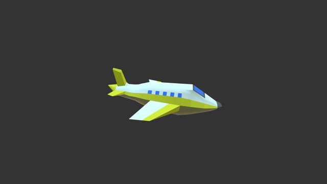 Airplane low poly 3D Model