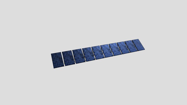 Solar Panel 1x10 3D Model