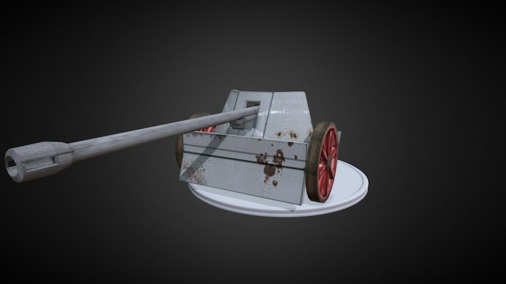 7.5 cm Pak 40 3D Model