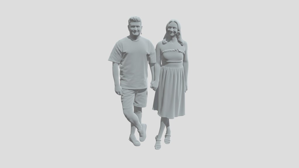 Holding Hands in White