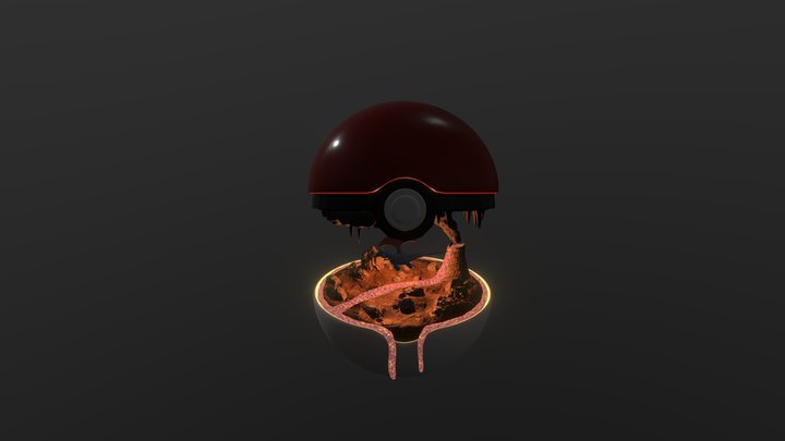 Salamence in Pokeball 3D Model